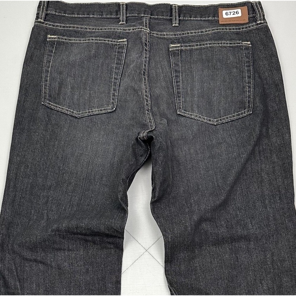 Gap Baggy Straight Jeans Mens 36x32 Black Y2K Wide Leg 100% Cotton Faded Denim